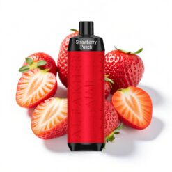 Al Fakher Crown Bar 8000 Crystal Einweg-Vape Erdbeer-Punch, 18ml, 5mg, 8000 Züge