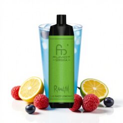 RandM Fumot Shisha 10000 Puffs 18 ml vorgefüllte E-Flüssigkeit 0,5% Nikotin Blaue Himbeerlimonade