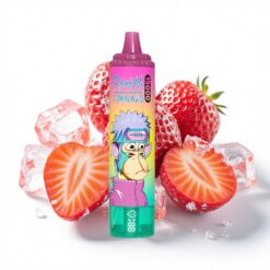 RandM Fumot Tornado 15000 Puffs 25ml Flüssigkeitskapazität Erdbeer-Eis Mesh USB-C LCD