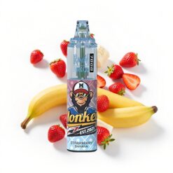 RandM Fumot Tornado 7000 Puffs 14ml Flüssigkeitskapazität Erdbeer-Banane Typ-C RGB Mesh