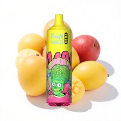 RandM Fumot Tornado 9000 Puffs 18ml Flüssigkeitskapazität Mesh Coil Dreifach-Mango RGB Display