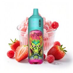 RandM Fumot Tornado 9000 Puffs 850mAh 18ml Flüssigkeitskapazität Mesh Coil RGB Erdbeere Himbeere Kirsche Eis