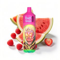 RandM Fumot Tornado 9000 Puffs Einweg-Vape Himbeer-Wassermelone mit 18 ml Flüssigkeitskapazität & Mesh Coil